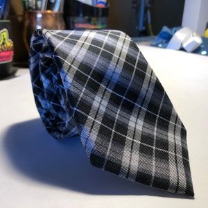 Ben Sherman Handmade Black and White Plaid Tie